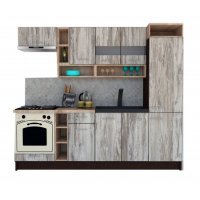 Bucatarie COSSY NEW 250 A1 Wenge / Decor K084